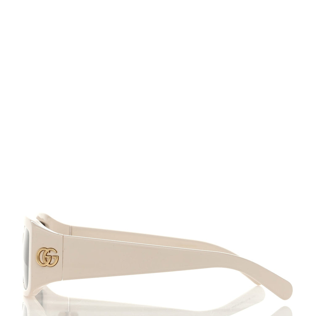 Acetate Rectangular Sunglasses GG1403SK White