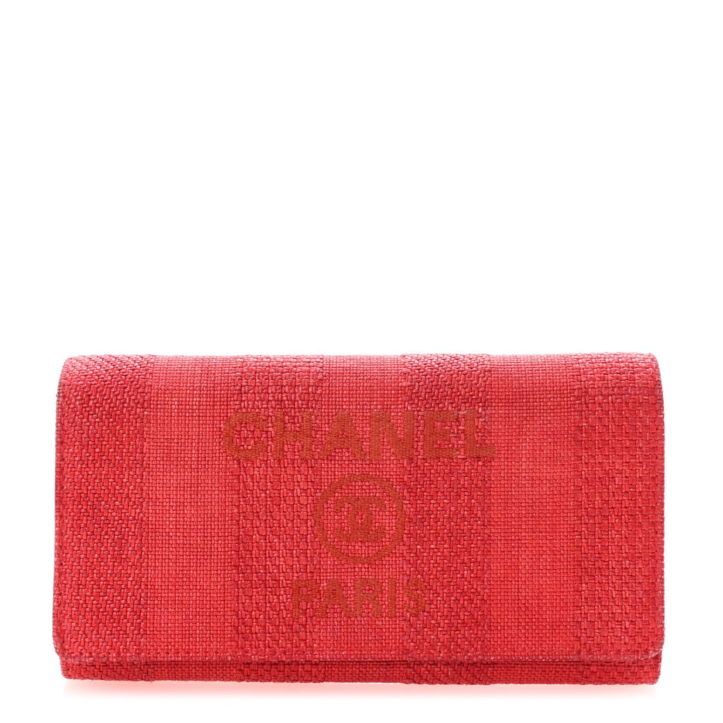 Canvas Deauville Flap Wallet Red