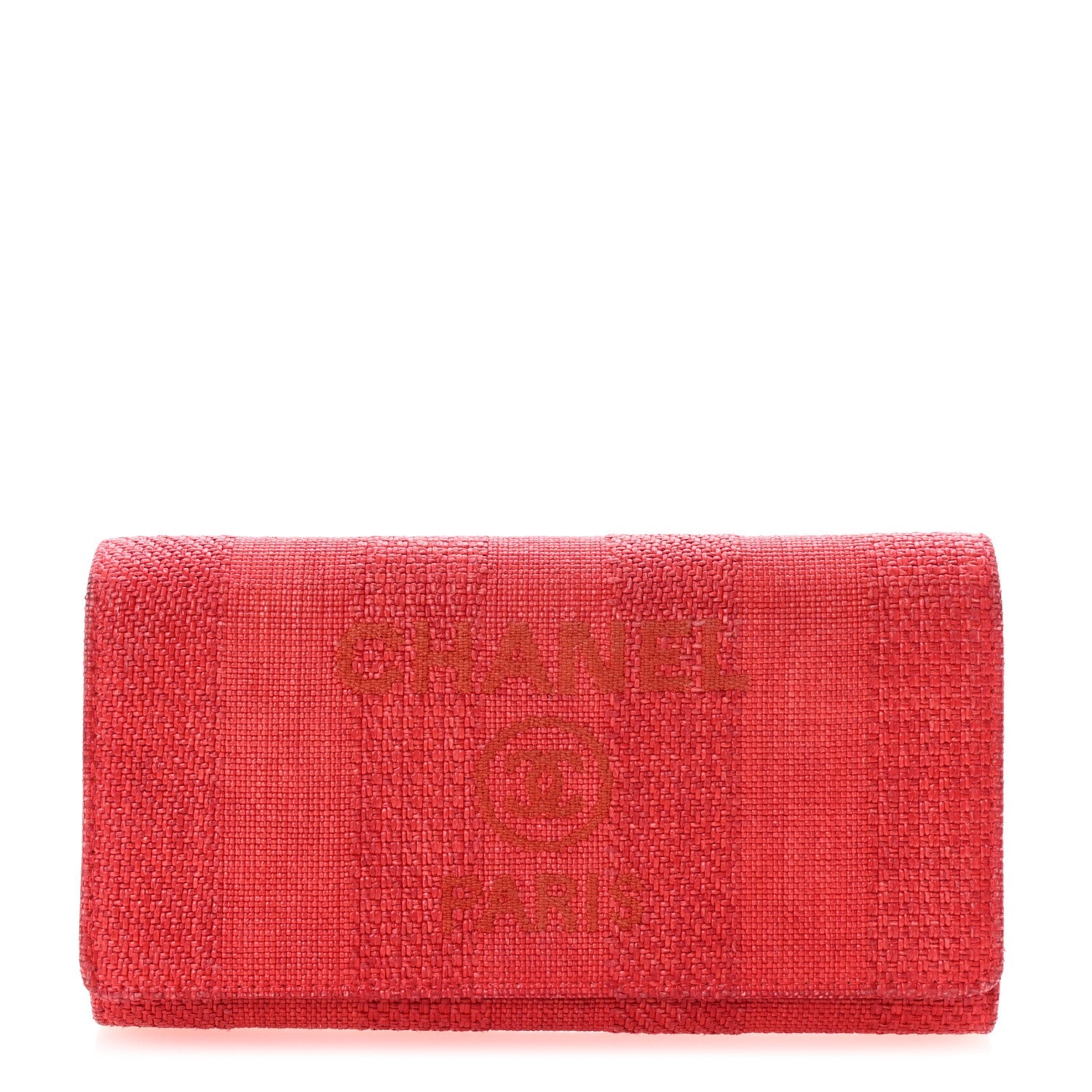 Canvas Deauville Flap Wallet Red