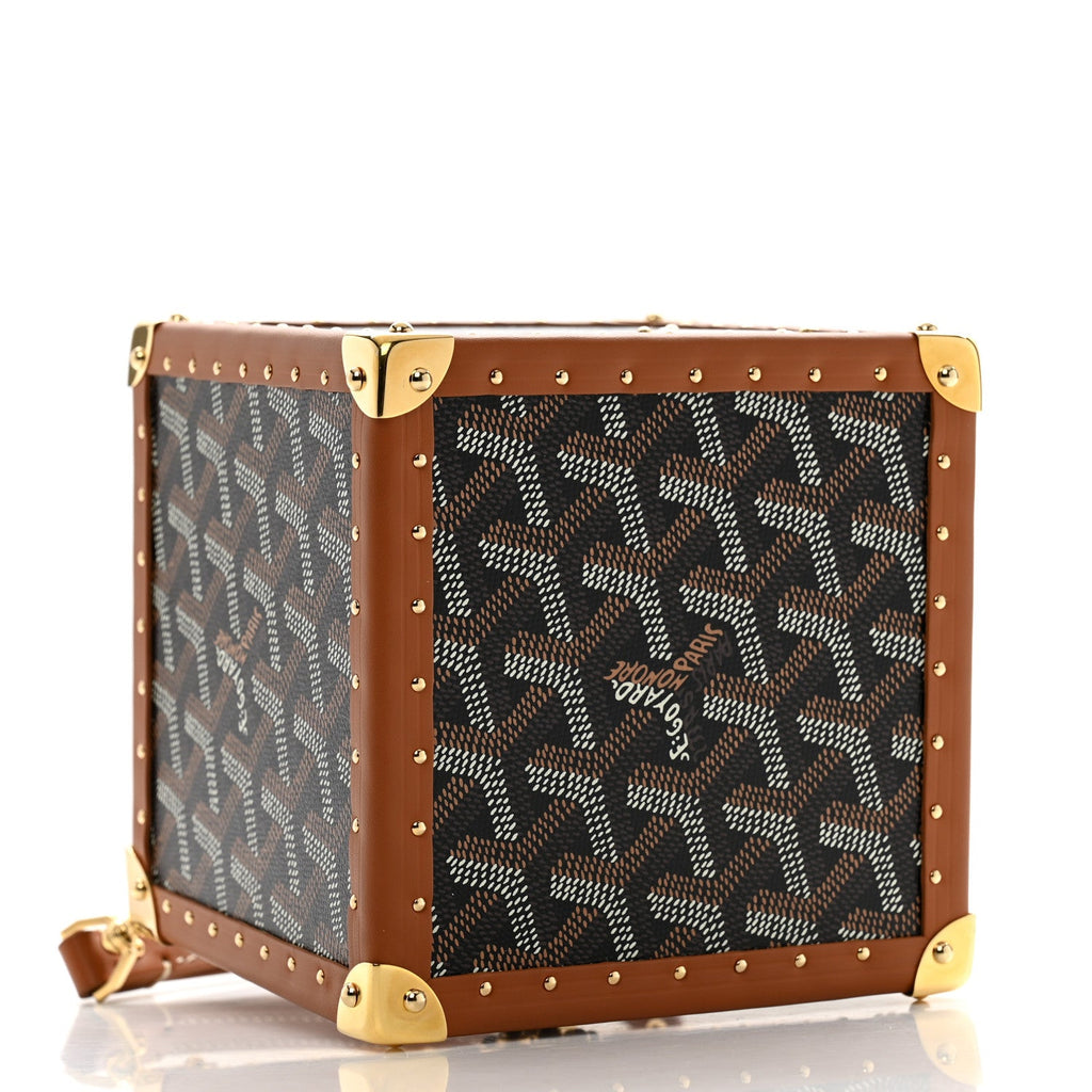 Goyardine De Trunk Bag Black Gold