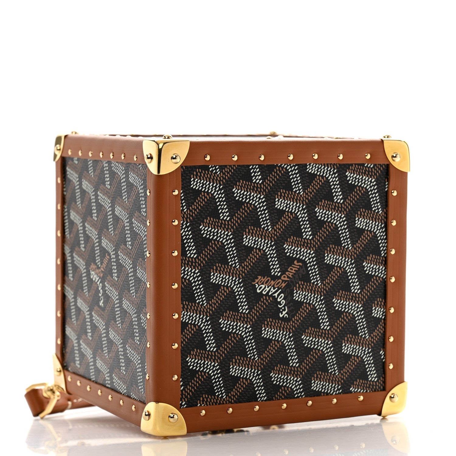 Goyardine De Trunk Bag Black Gold