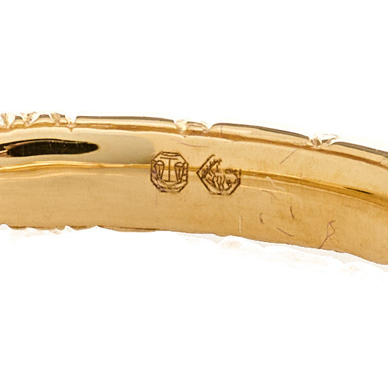 18K Yellow Gold Diamond Ouroboros Snake Ring 54 7