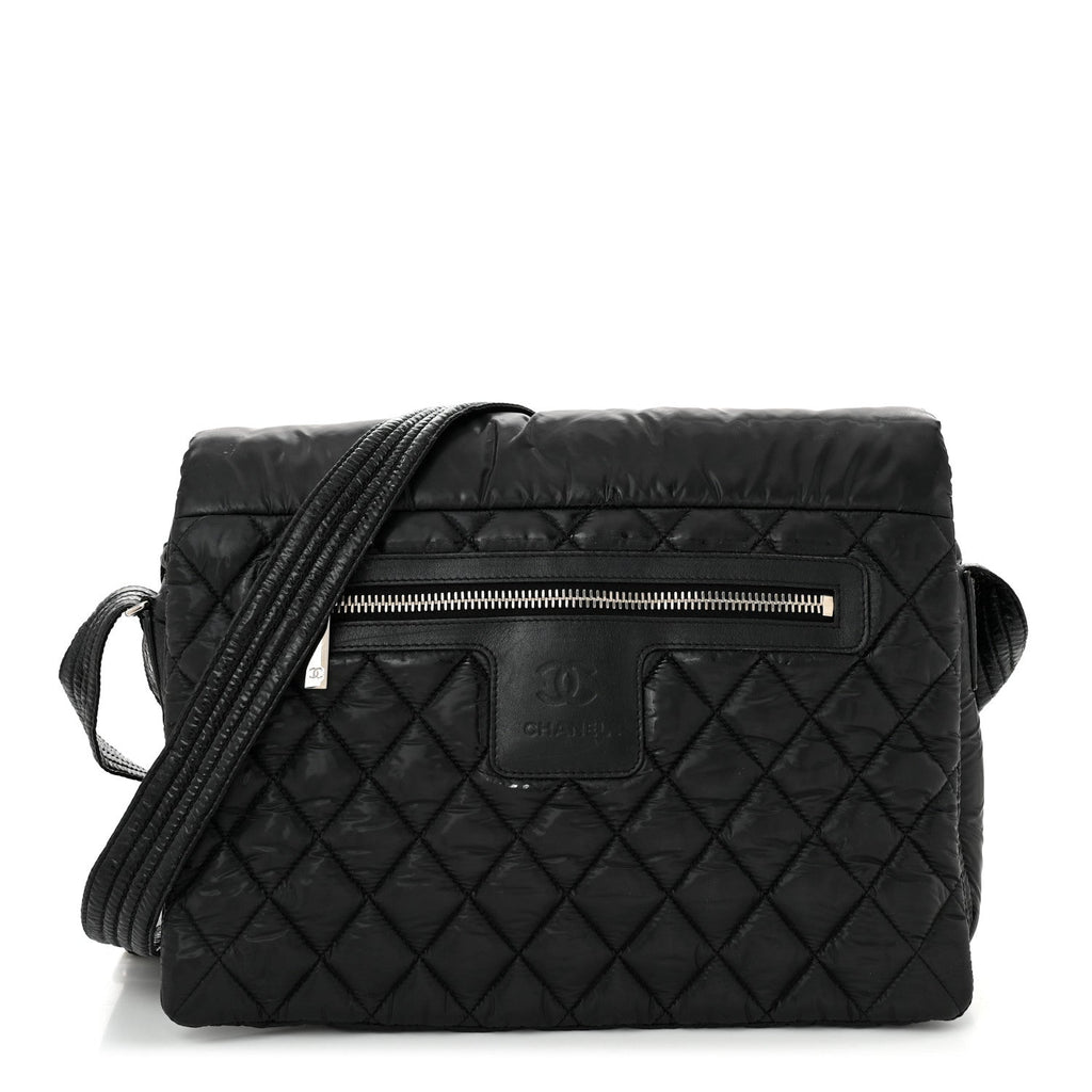 Nylon Coco Cocoon Messenger Bag Black