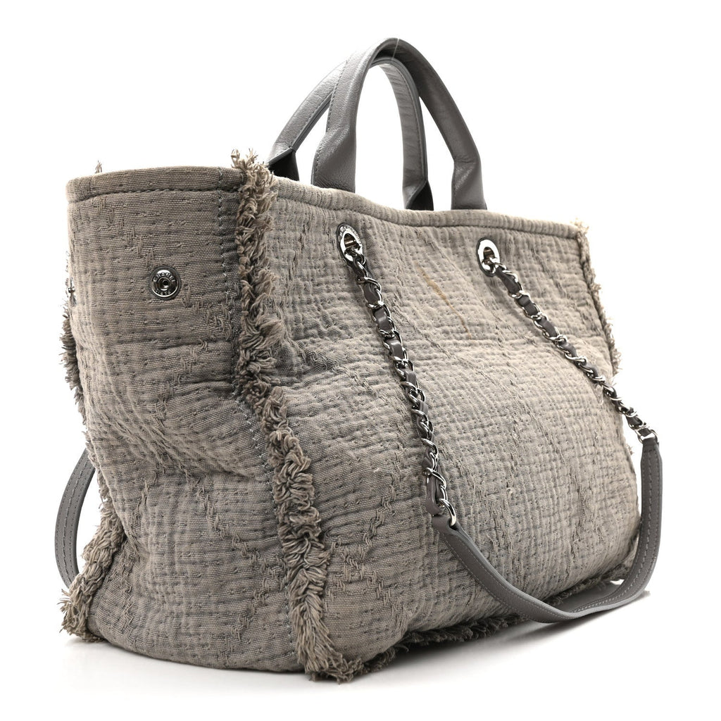 Canvas Large Double Face Shopping Tote Grey