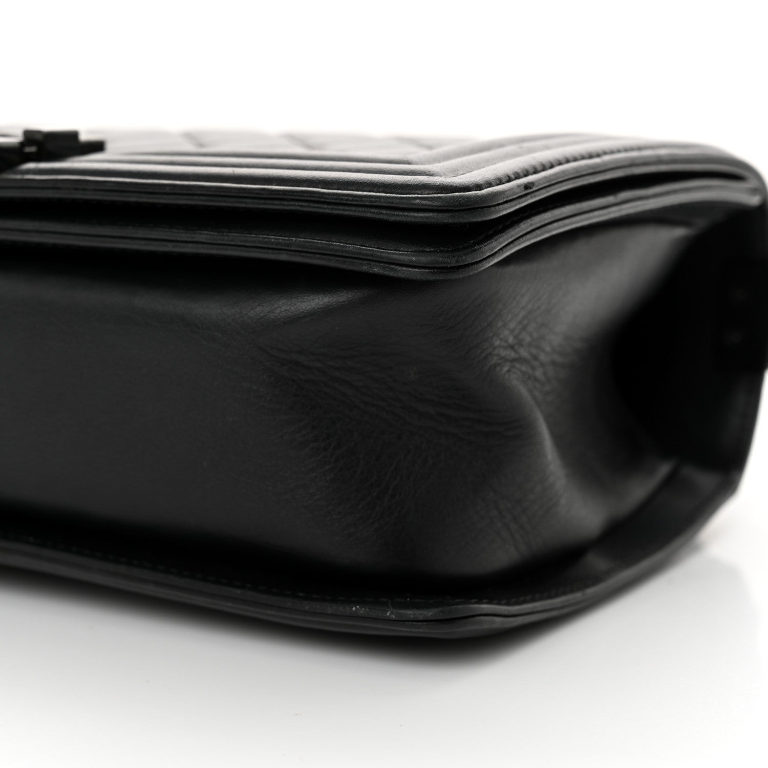 Calfskin Quilted Medium Boy Flap So Black
