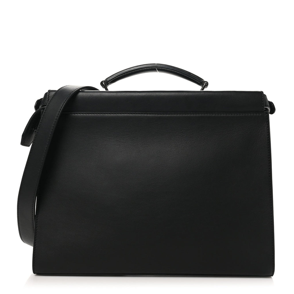 Vitello Grace Opaco Metal Monster Eyes Large Peekaboo Iconic Fit Satchel Black
