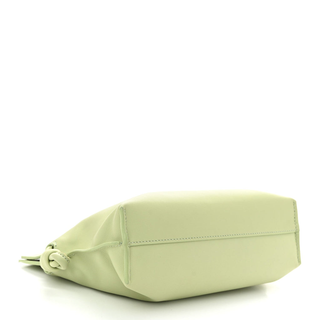Calfskin Mini Flamenco Knot Clutch Light Pear