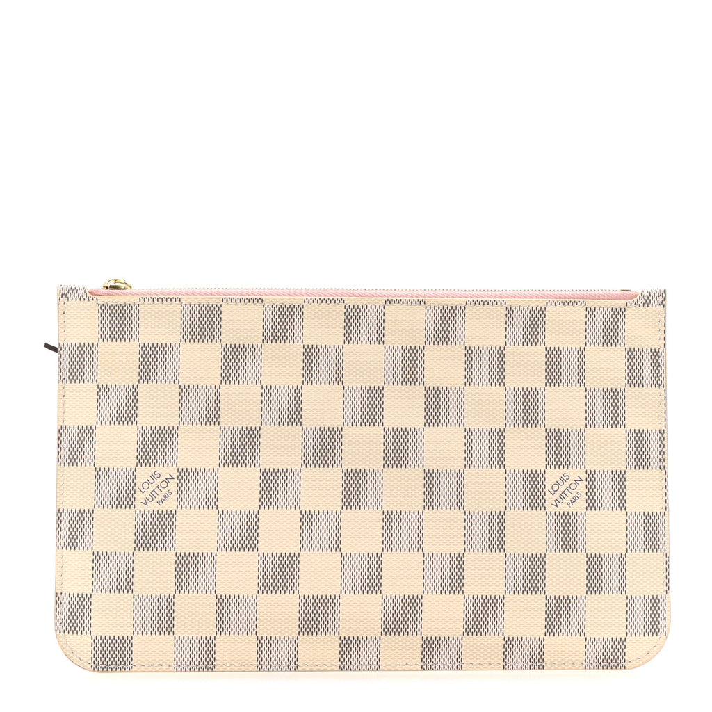 Damier Azur Braided Neverfull MM Pochette Pink