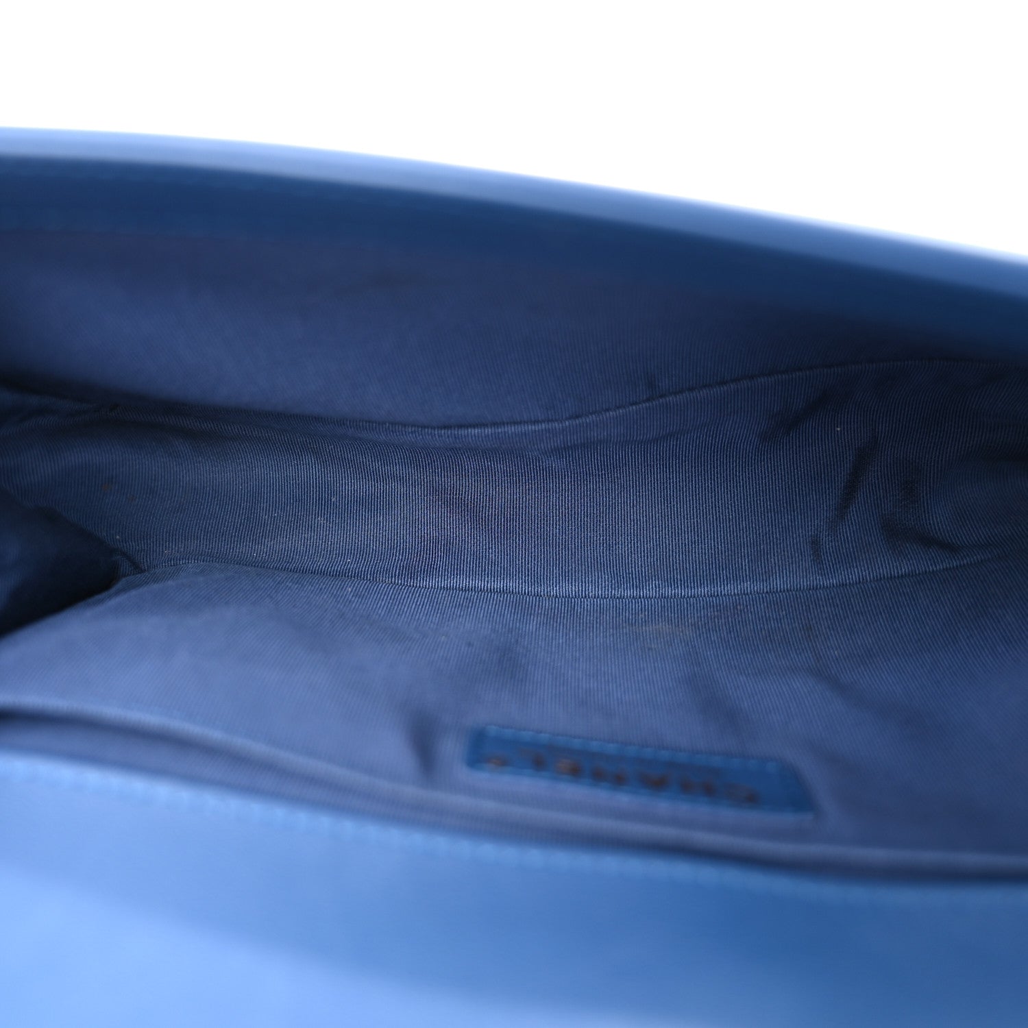 Lambskin Quilted Medium Boy Flap Blue