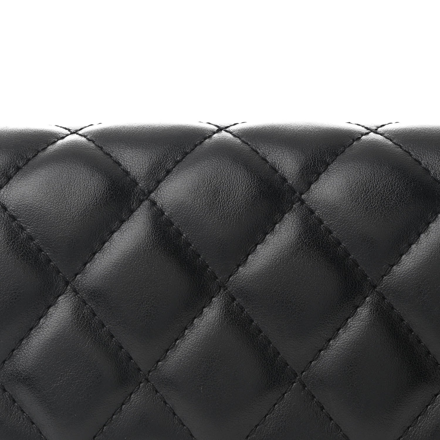 Calfskin Quilted CC Uniform Flap Belt Bag Black