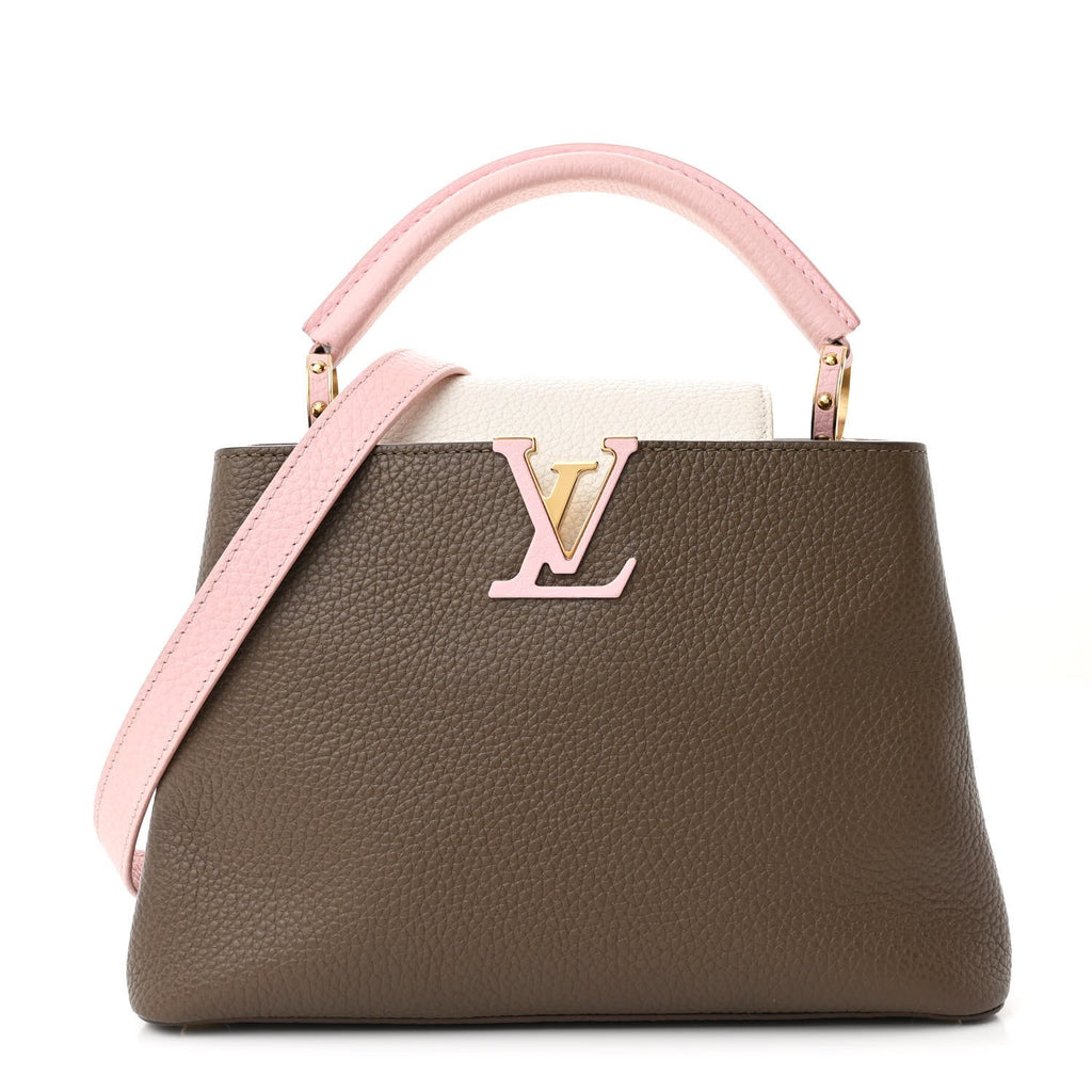 Taurillon Capucines BB Smokey Brown Creme Pink