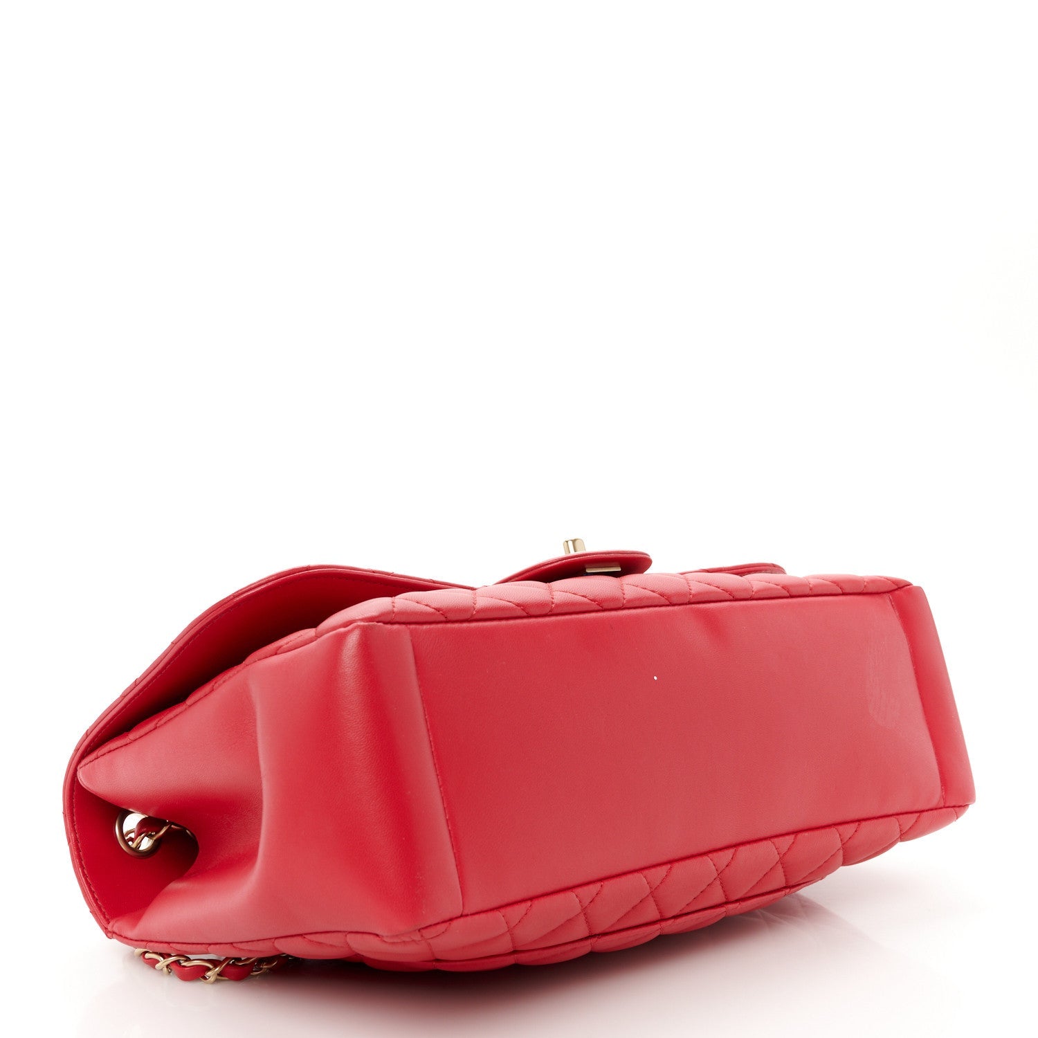 Lambskin Quilted Jumbo Mademoiselle Chic Flap Fuchsia