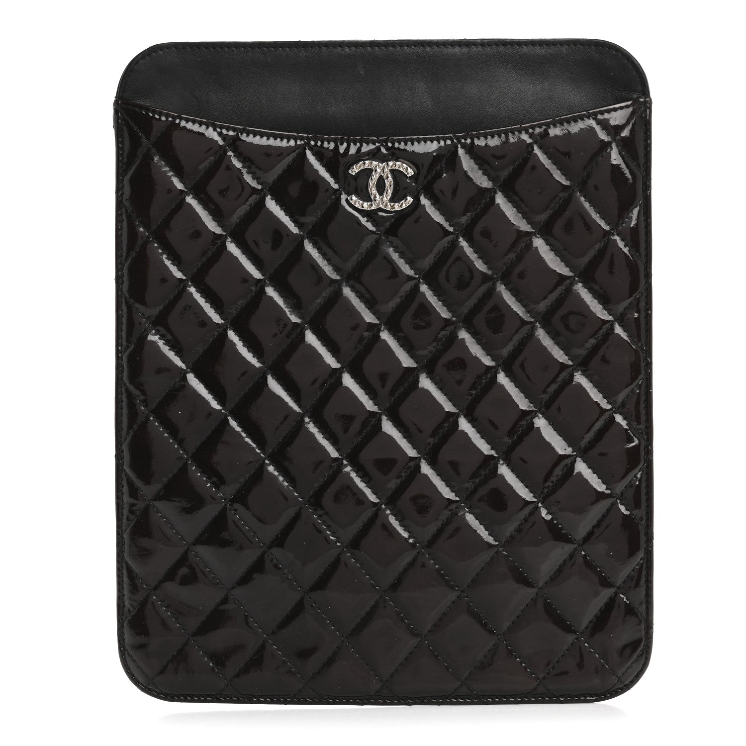 Patent Quilted Brilliant iPad Case Black