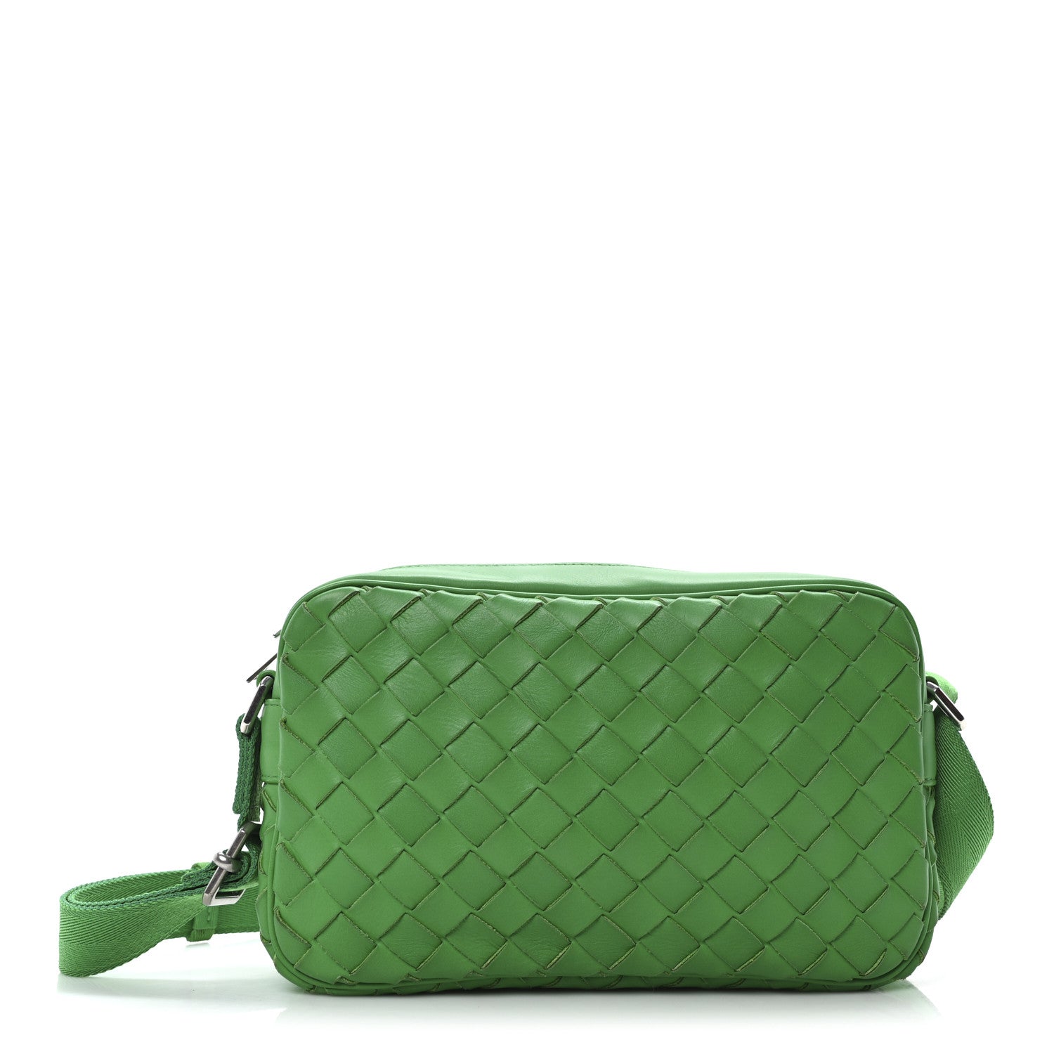 Calfskin Intrecciato Camera Bag Parakeet