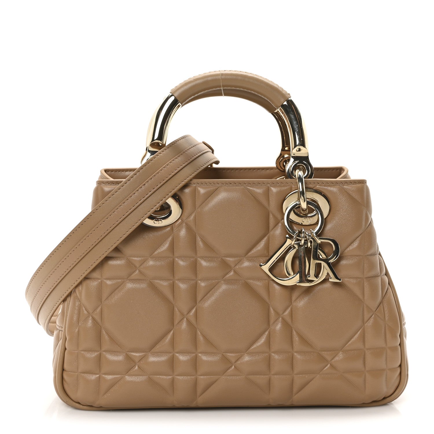 Calfskin Cannage Small The Lady 95.22 Beige