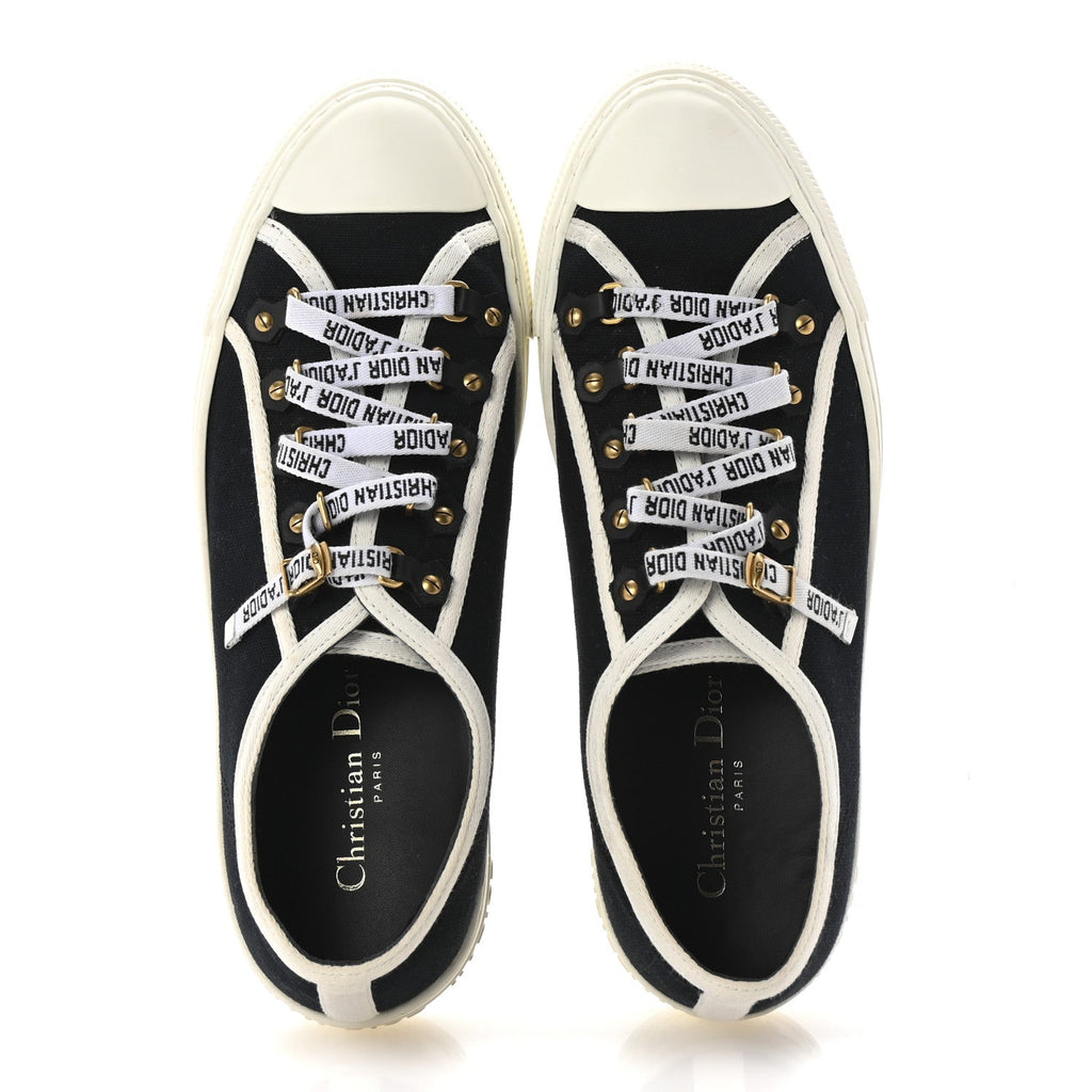 Canvas Walk'N'Dior Low Top Sneakers 40 Black