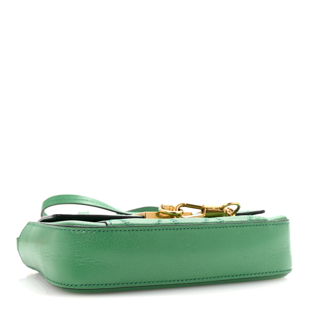 Goatskin Quilted GV3 Mini Pocket Convertible Bag Green