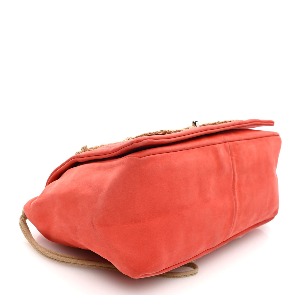 Nubuck Perforated Fringe Flap Orange