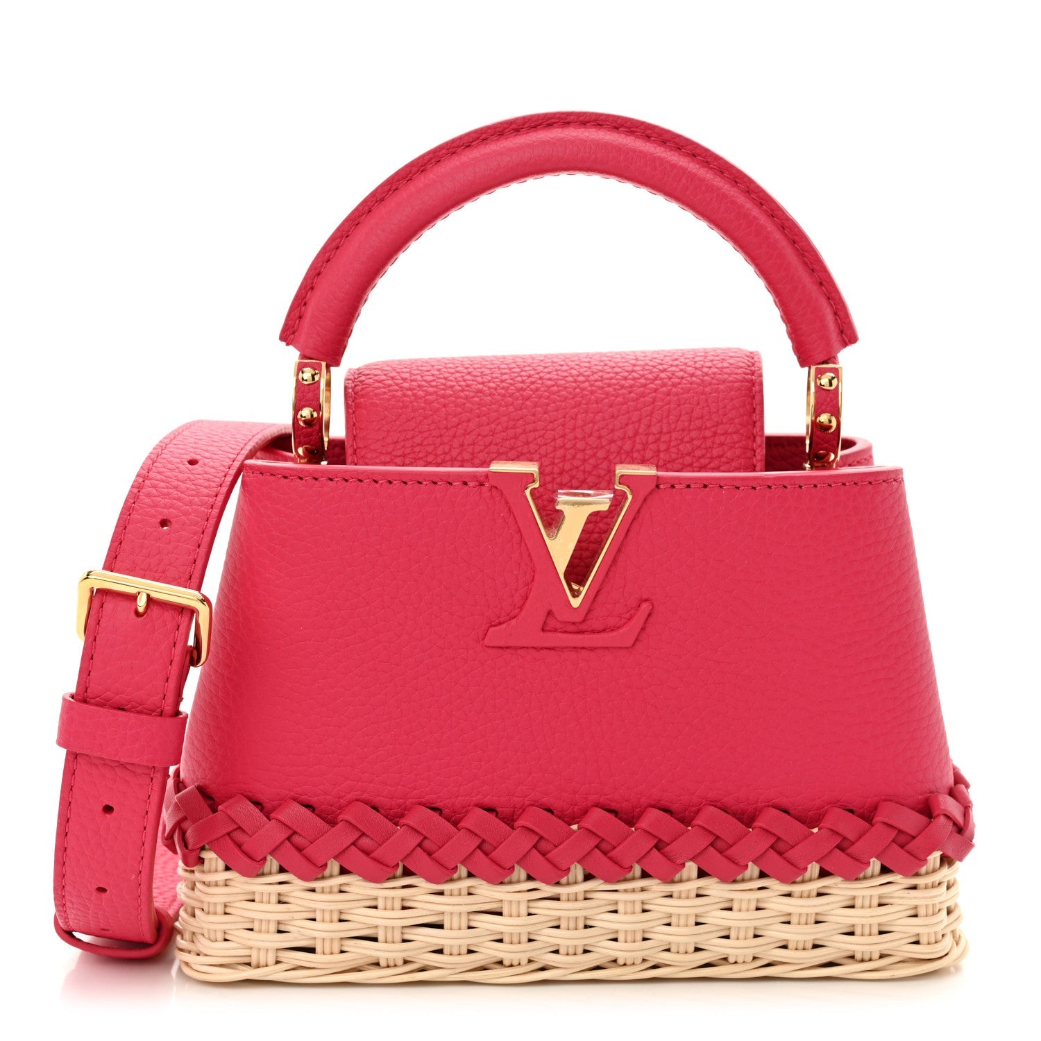 Rattan Taurillon Capucines Mini Magenta