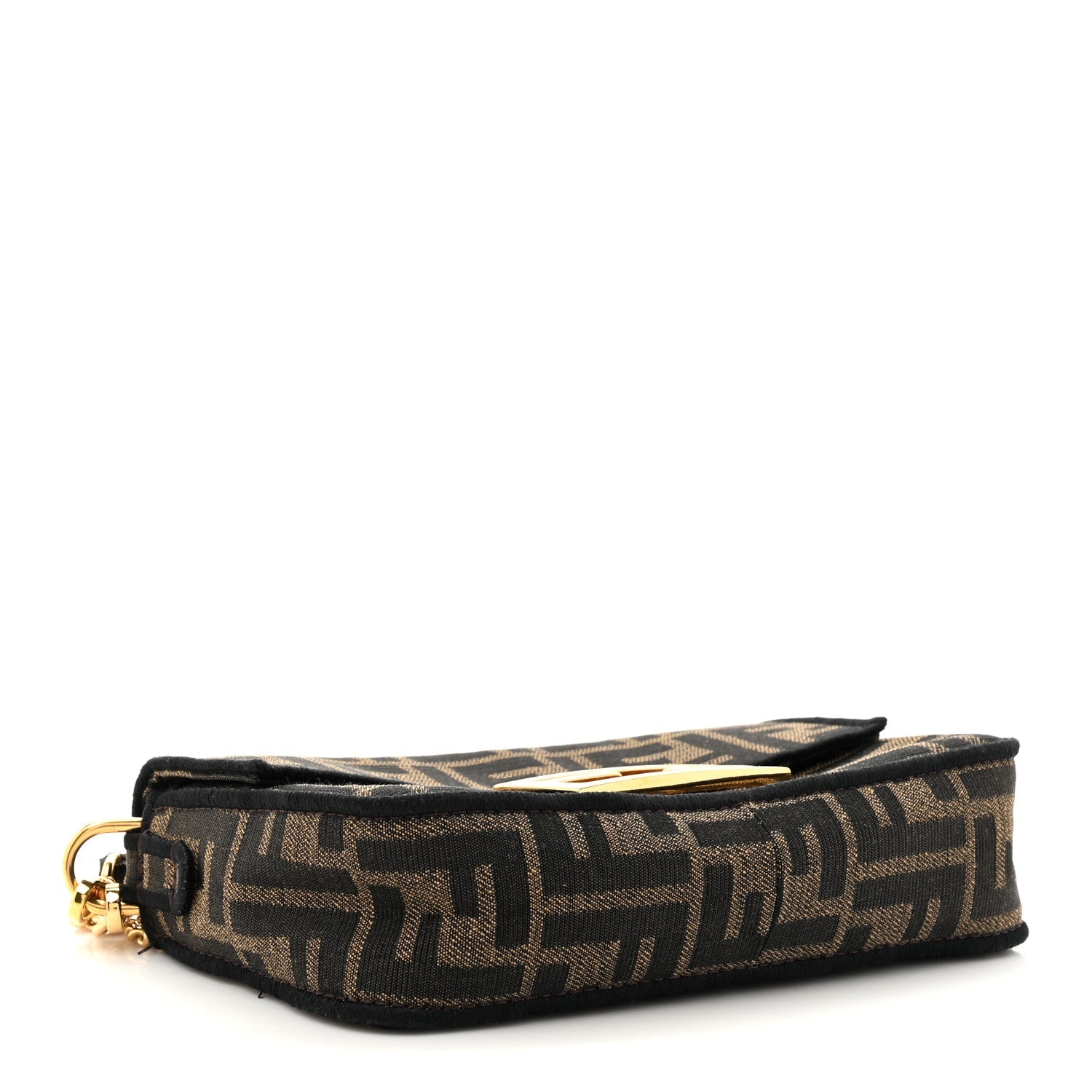 Fabric Jacquard FF 1974 Mini Baguette Tobacco Moro Black