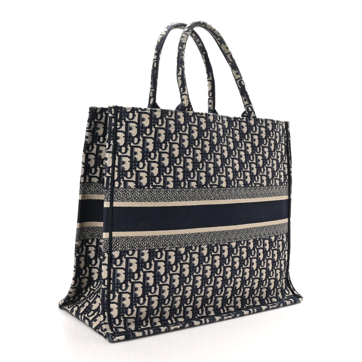 Oblique Large Book Tote Blue Multicolor