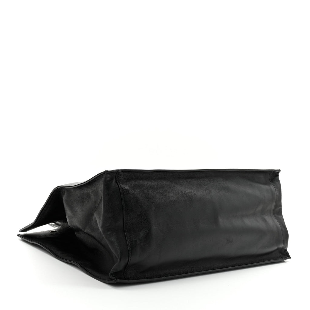 Smooth Calfskin Rive Gauche Small Tote Black