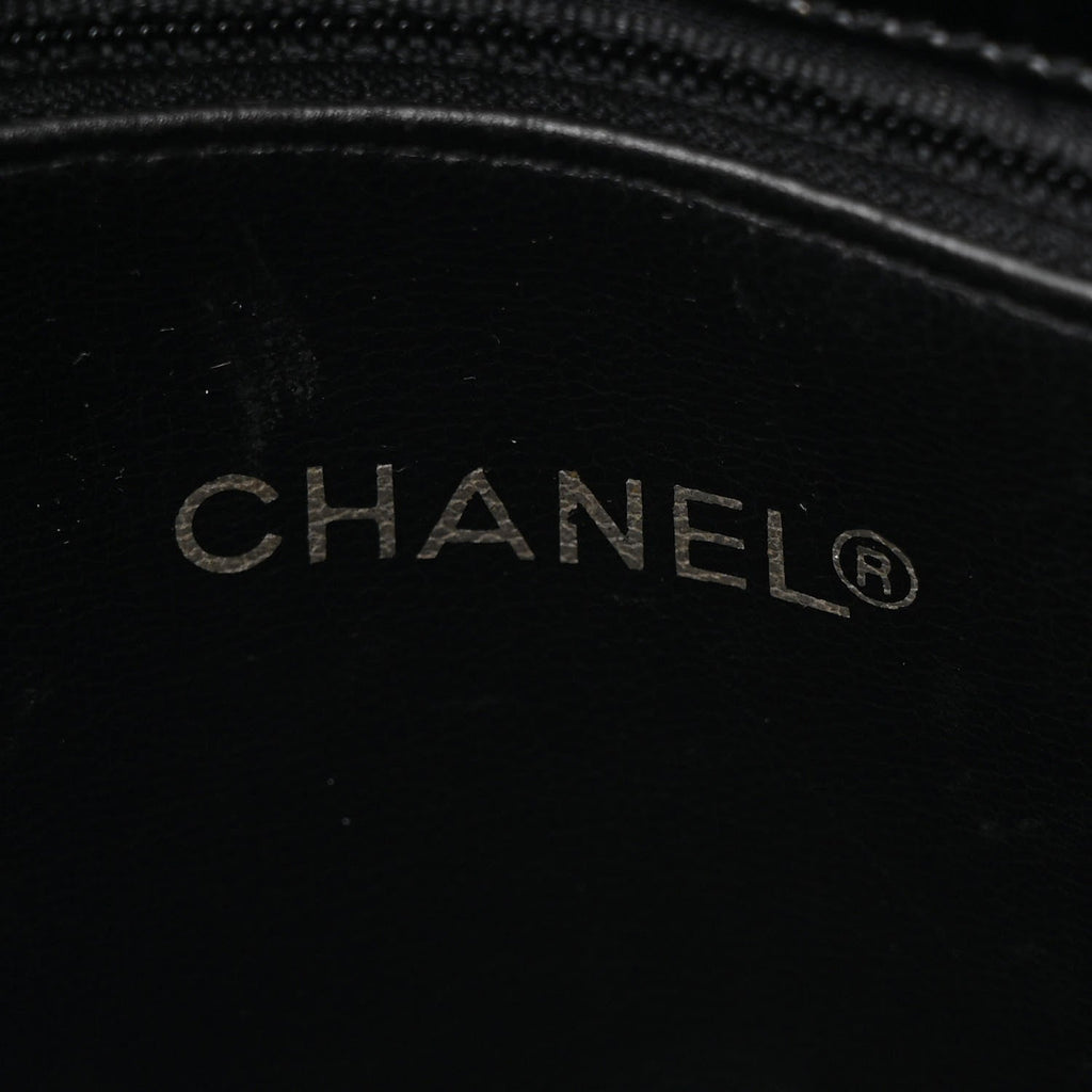 Patent Quilted Tote Black