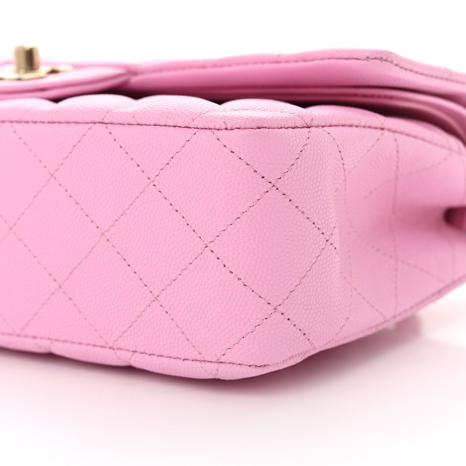 Caviar Quilted Medium Double Flap Lilac
