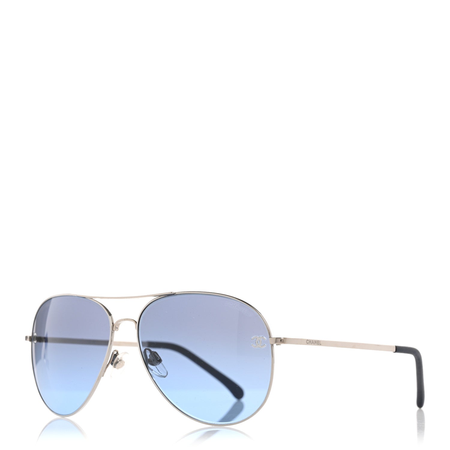 Metal Pilot Aviator CC Sunglasses 4189-T-Q Silver