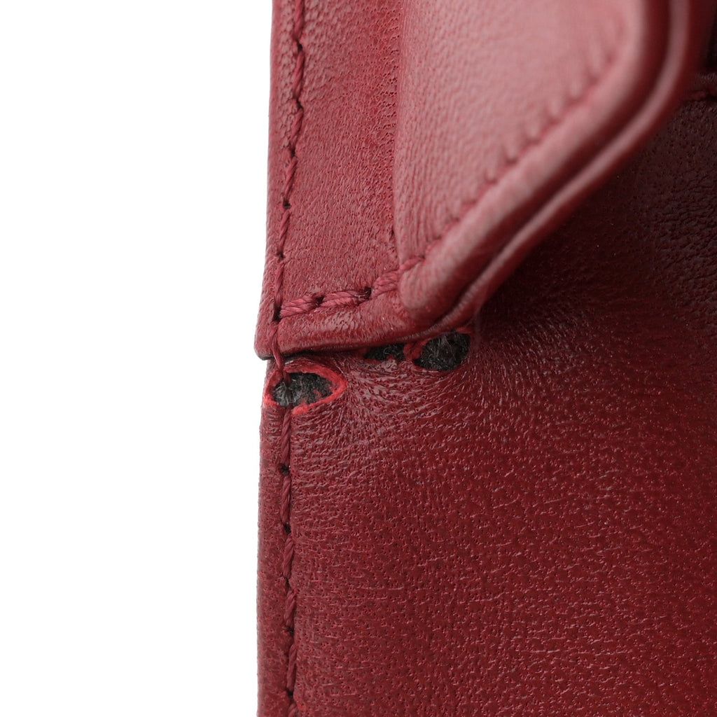 Lambskin Quilted Medium Boy Flap Red
