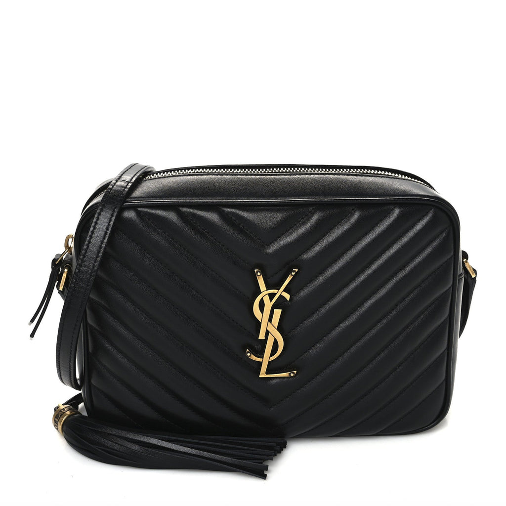 Calfskin Matelasse Monogram Lou Camera Bag Black