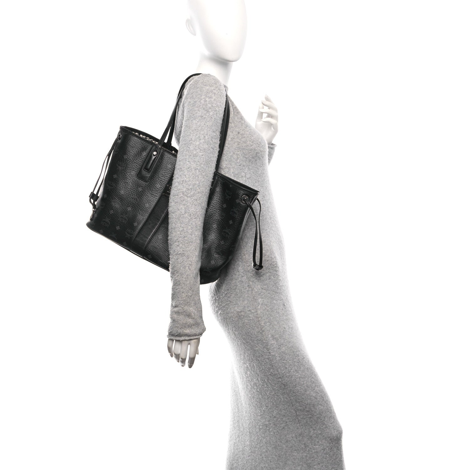 Visetos Medium Liz Reversible Shopper Tote Black