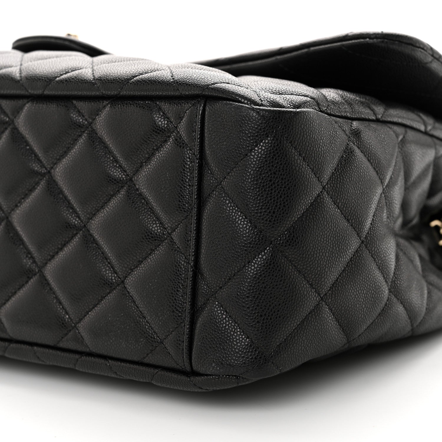 Caviar Quilted XXL Travel Flap Bag Black