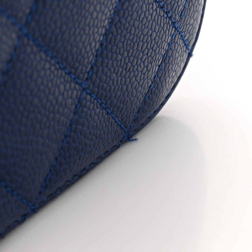 Caviar Large Carry Around Flap Bag Blue