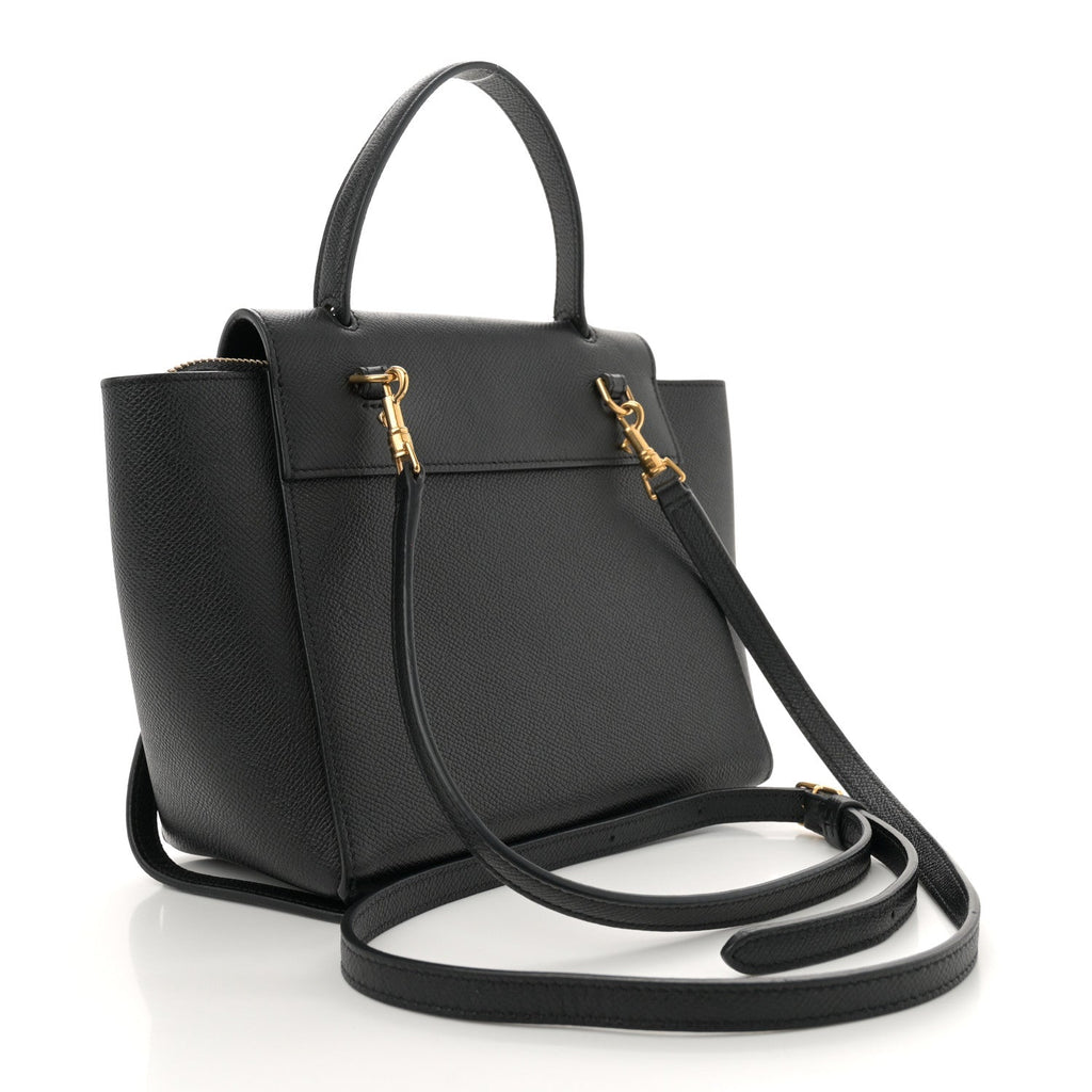 Grained Calfskin Nano Belt Bag Black
