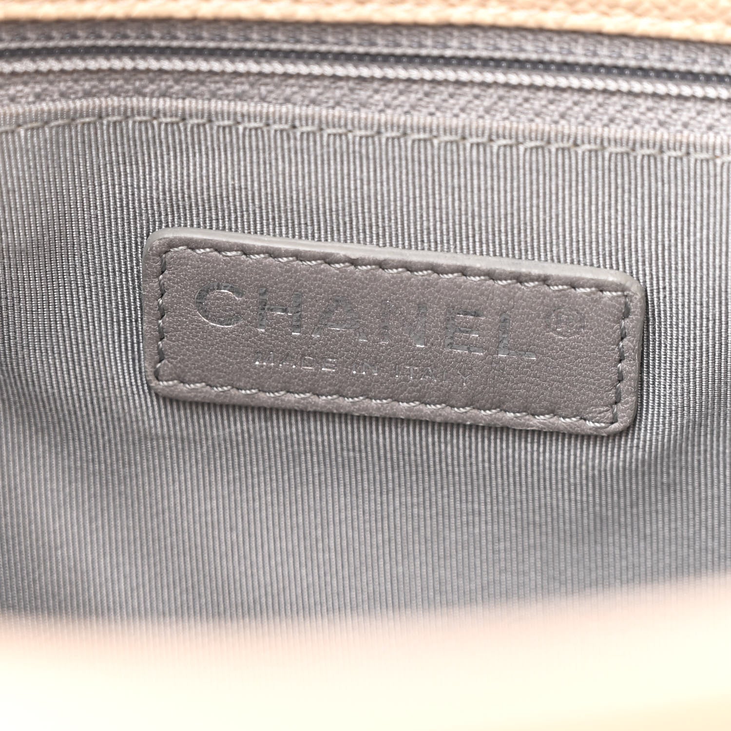 Caviar Quilted French Riviera Hobo Beige