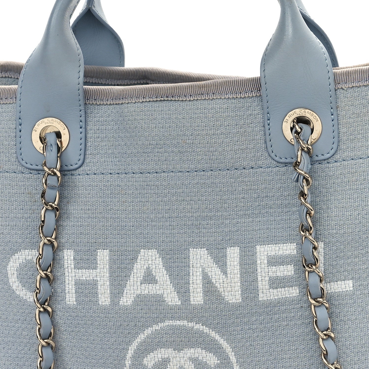 Mixed Fibers Small Deauville Tote Light Blue