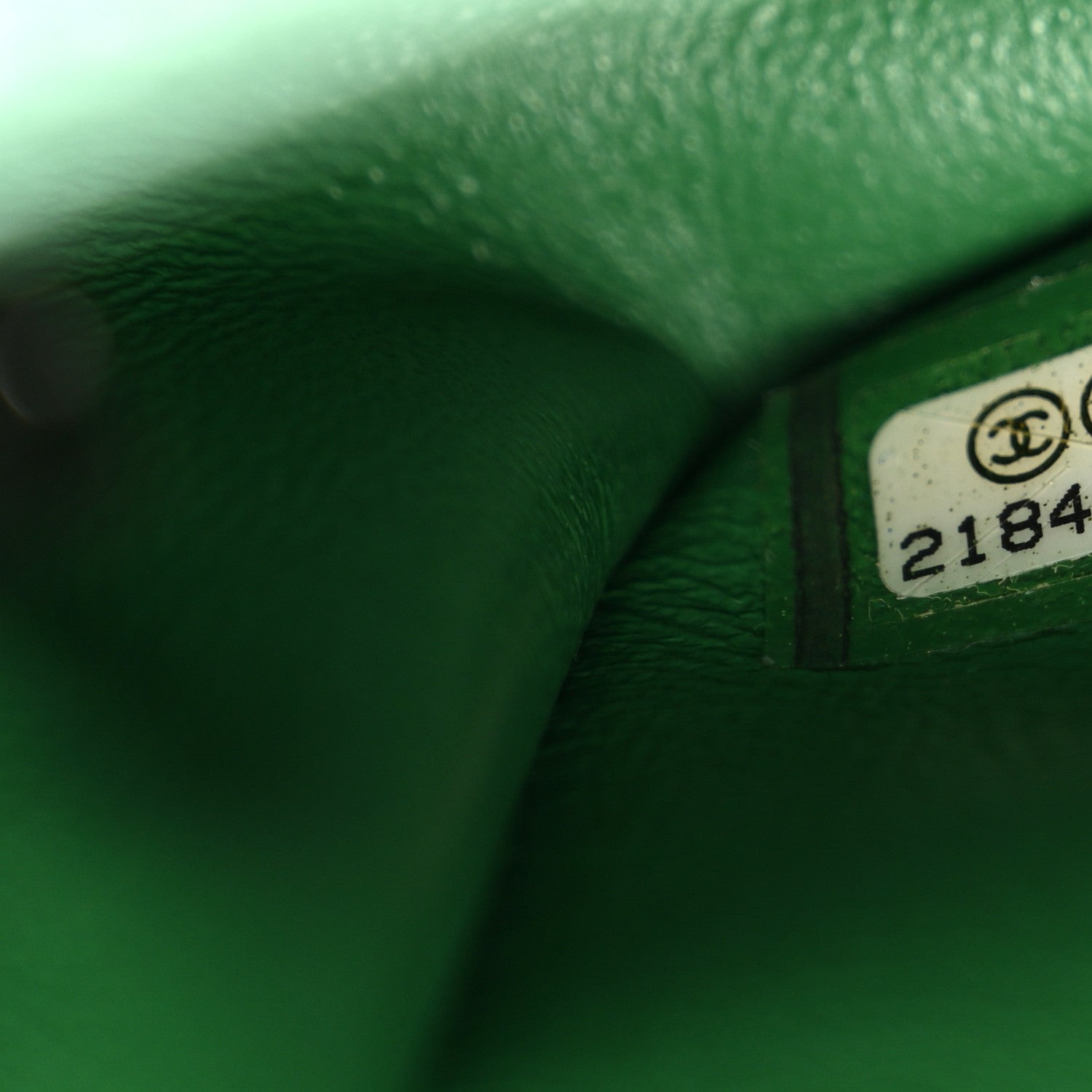 Caviar Quilted Mini Rectangular Flap Green