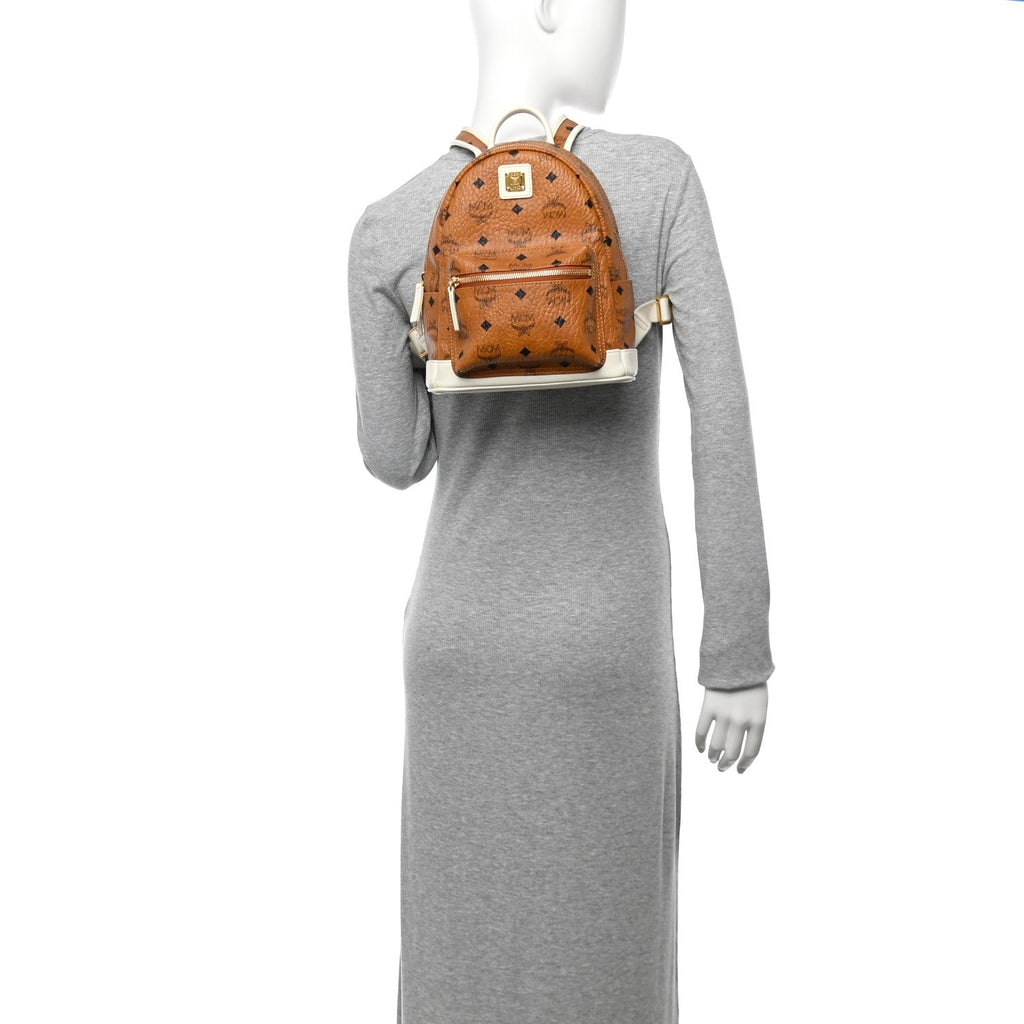 Visetos Mini Stark Backpack Cognac White