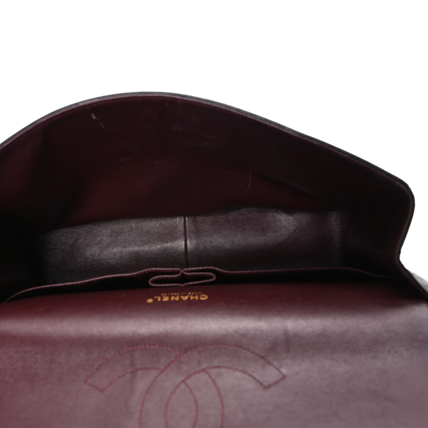 Lambskin Quilted Maxi Double Flap Black