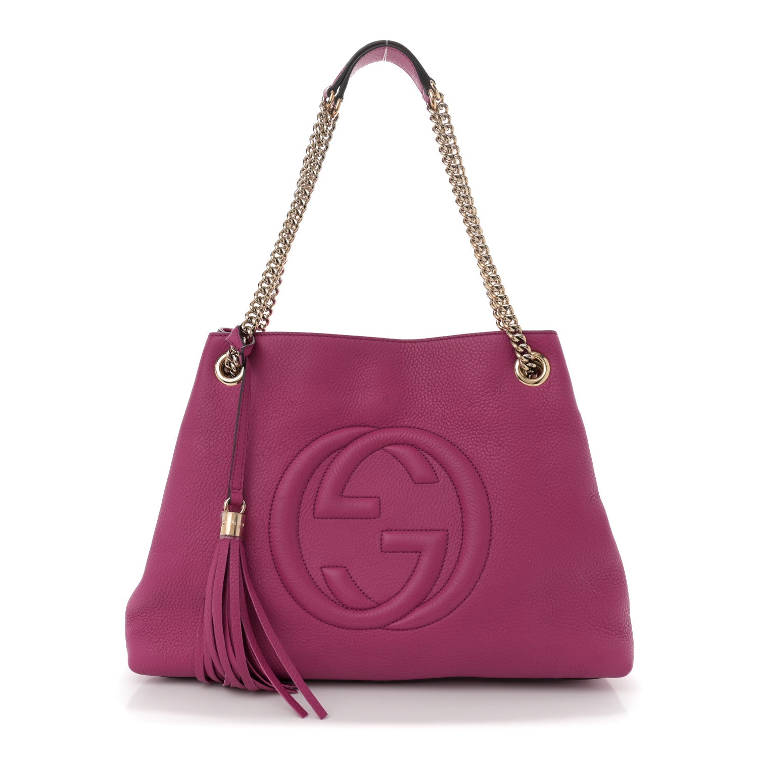 Cellarius Calfskin Medium Soho Chain Shoulder Bag Bright Bouganville