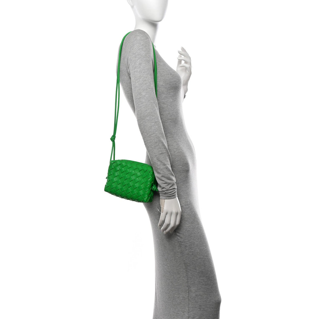 Nappa Intrecciato Mini Loop Camera Bag Parakeet