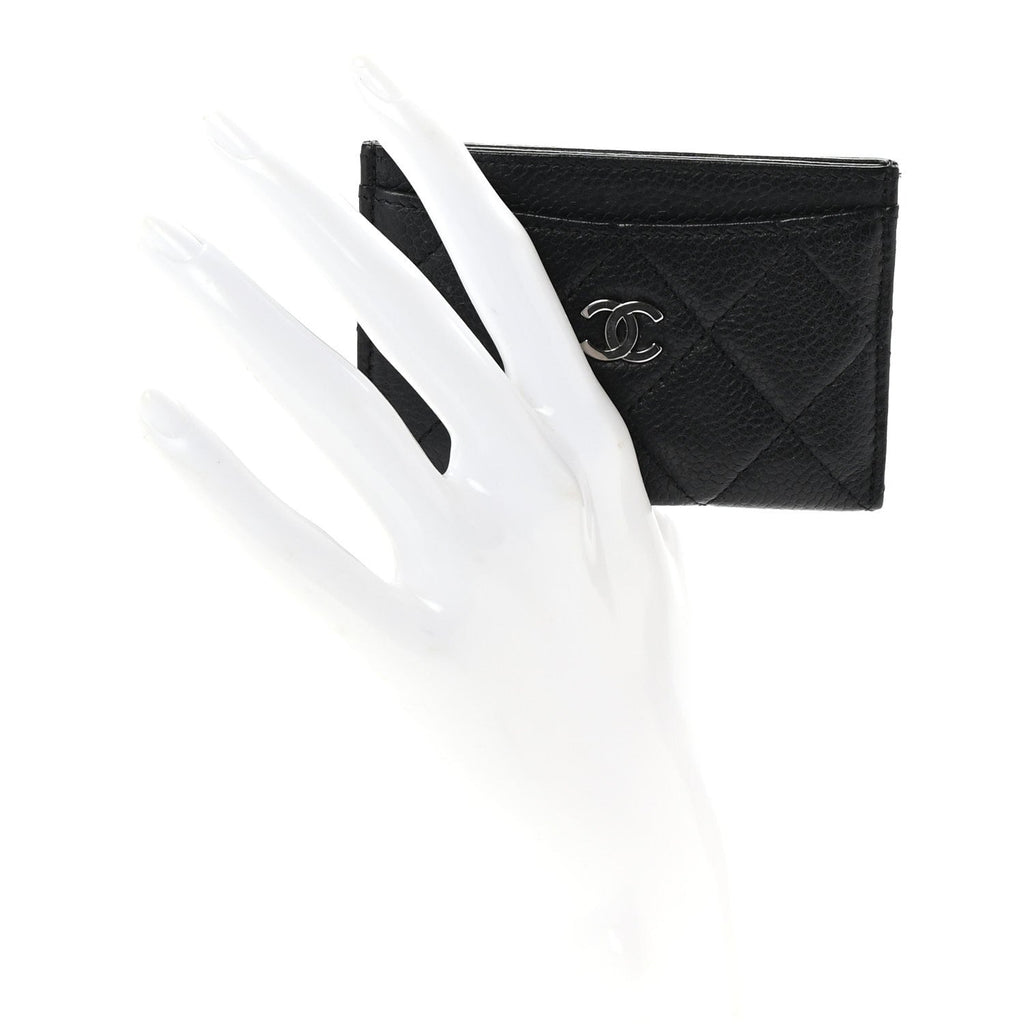 Caviar Quilted  Holder Black