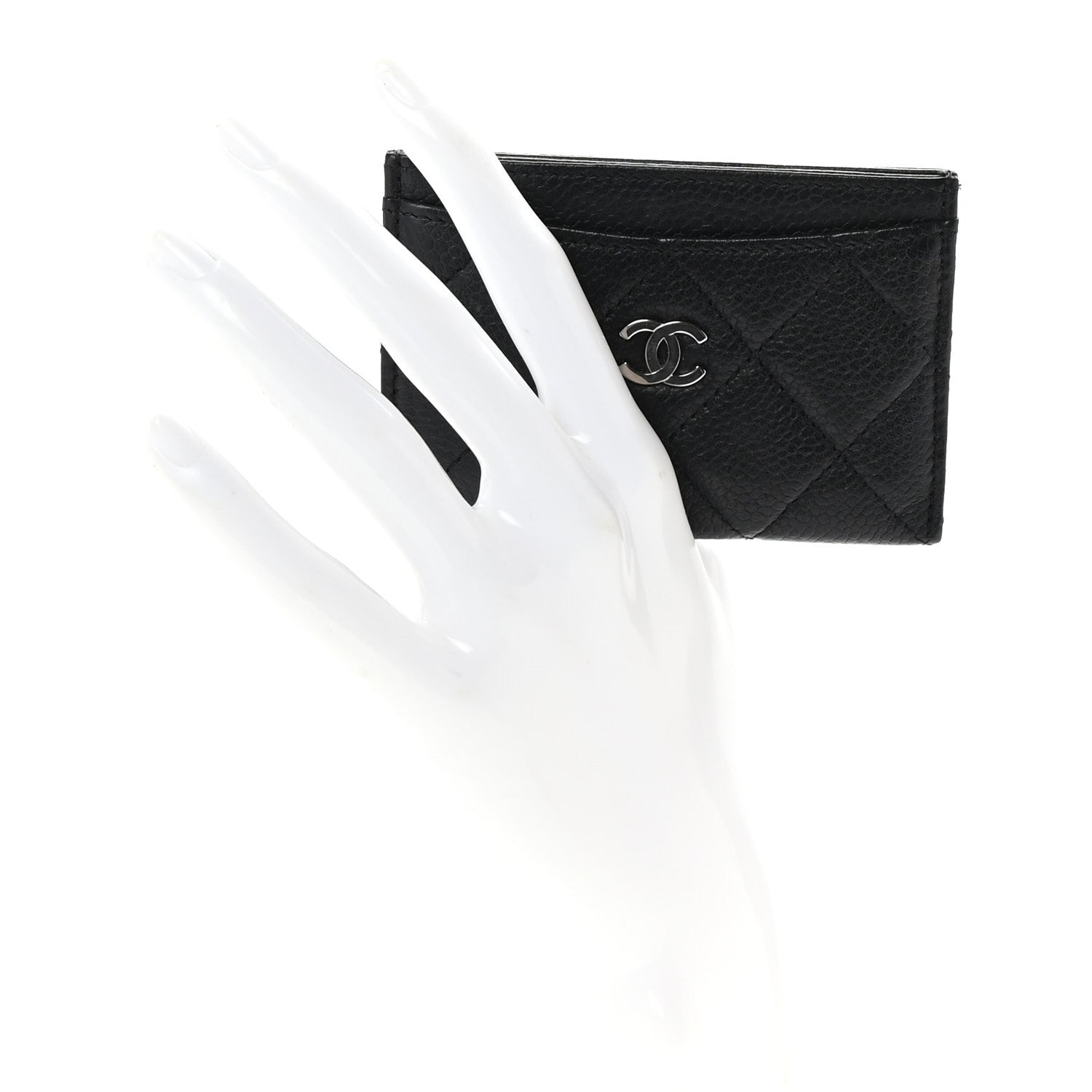 Caviar Quilted  Holder Black