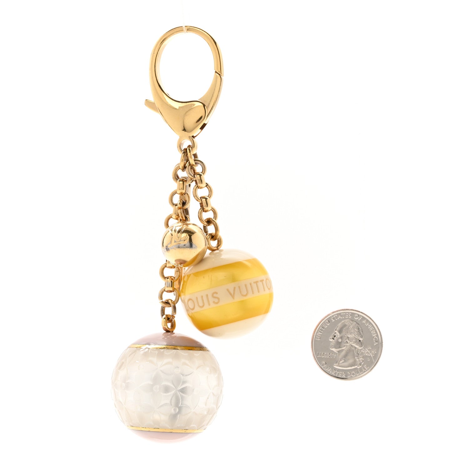Mini Lin Croisette Bag Charm Yellow
