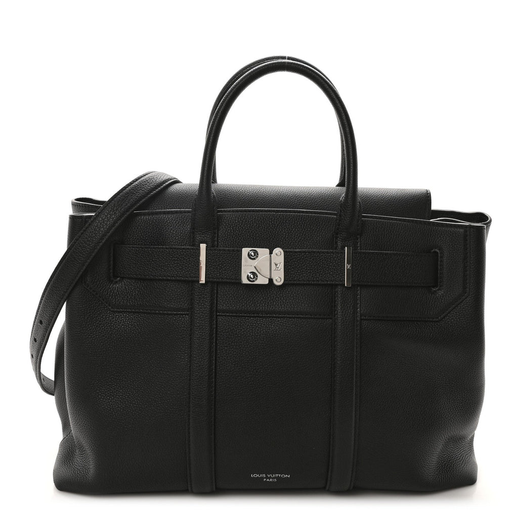 Millesime Calfskin Georges Tote MM Black
