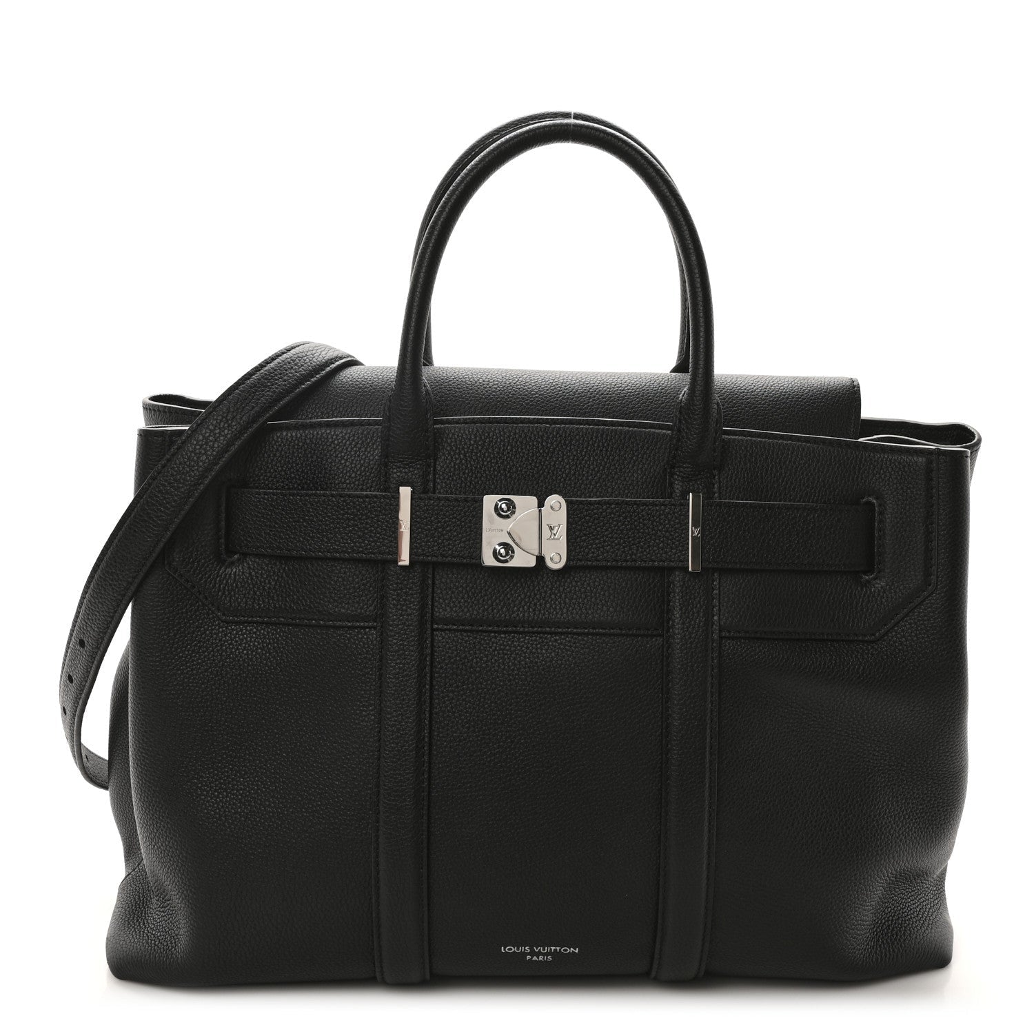 Millesime Calfskin Georges Tote MM Black