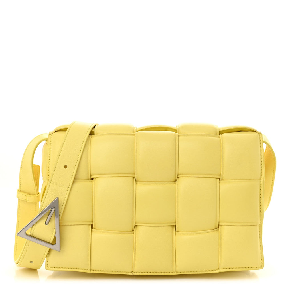 Nappa Maxi Intreccio Padded Cassette Crossbody Bag Sherbert