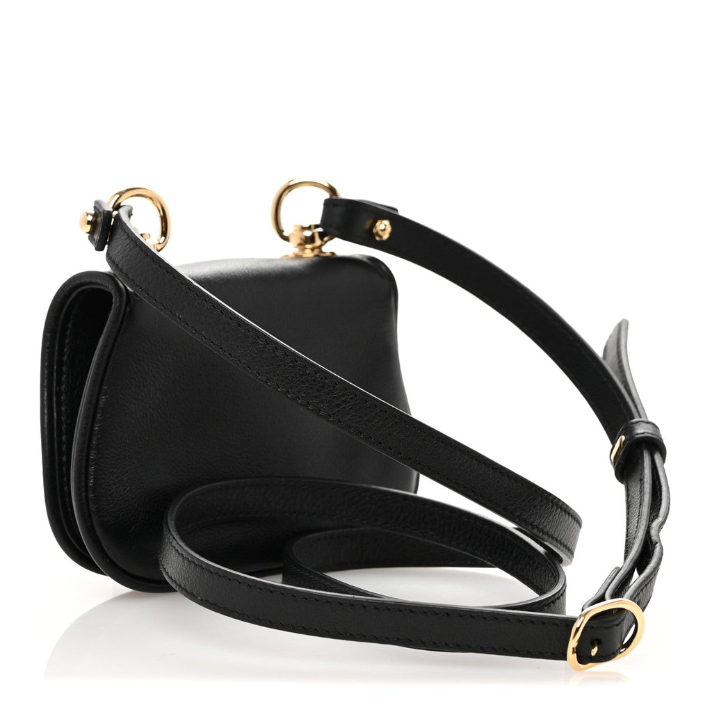 Roxy Calfskin Blondie  Case Wallet with Strap Black