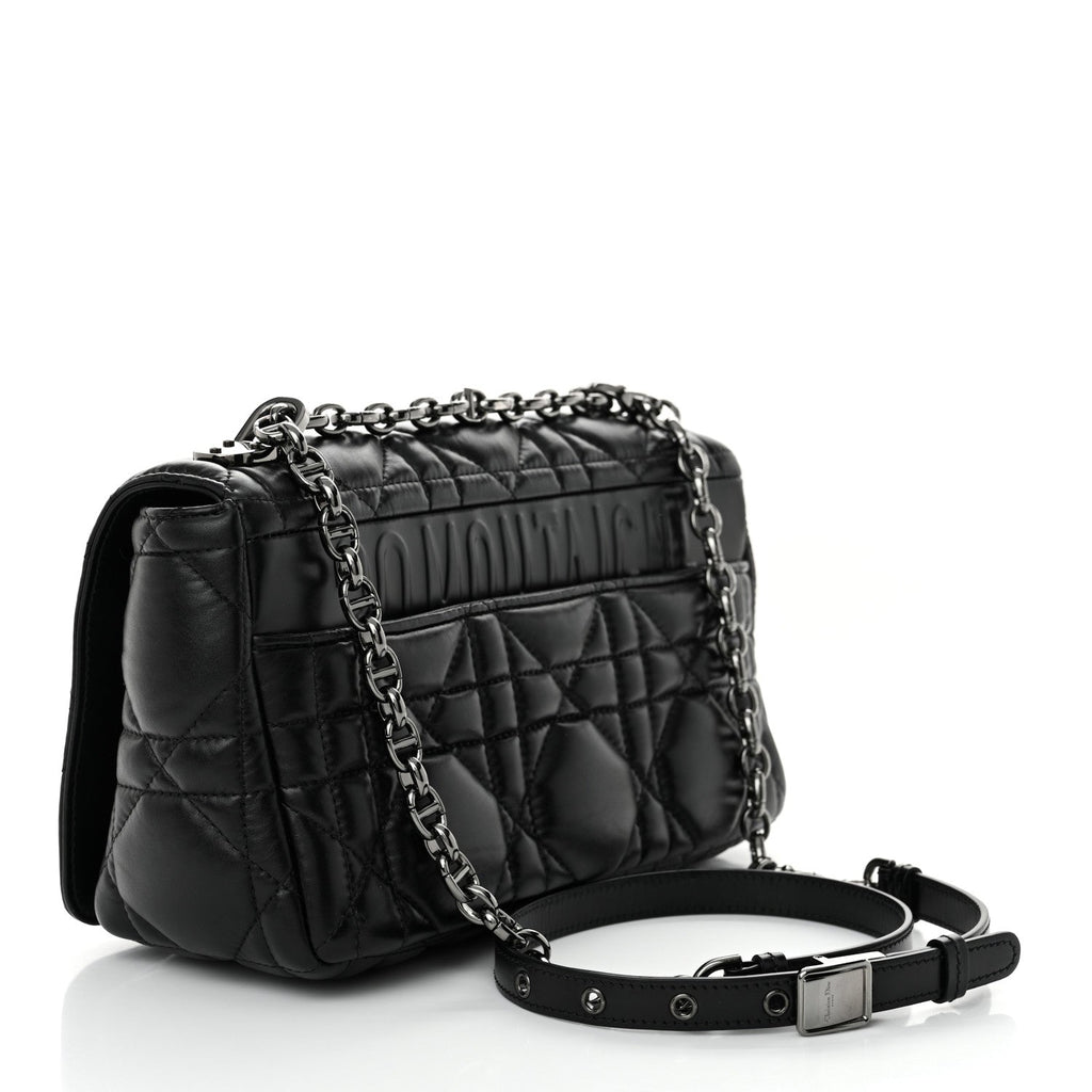 Calfskin Macrocannage Medium Caro Bag Black